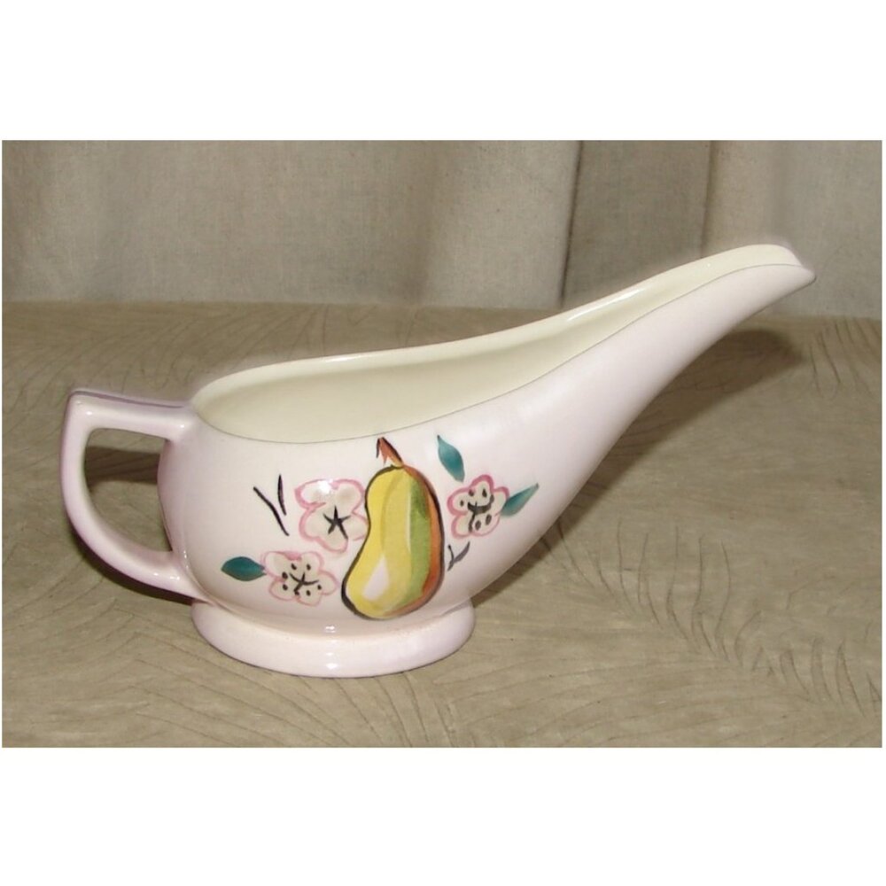 Vtg Red Wing CREAMER, Fruit Pattern, MCM Mid-Century Modern, Cream Pitcher